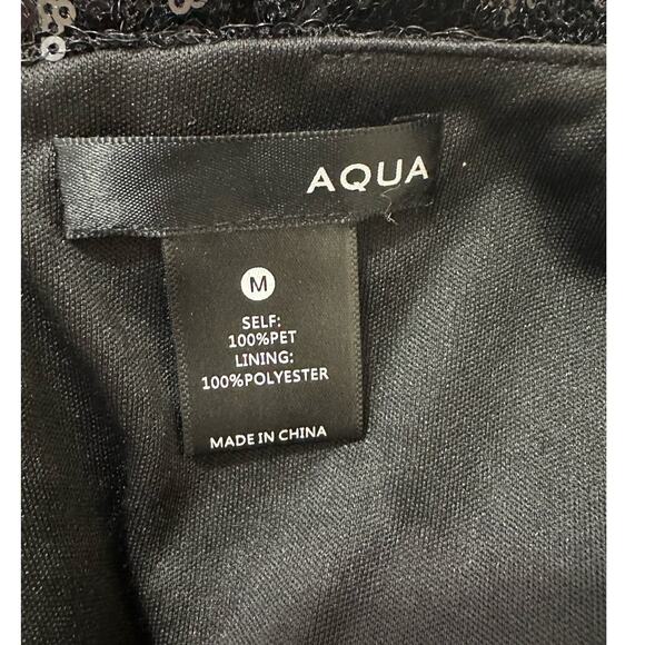 Aqua black sequin sleeveless  mini dress size M - Picture 4 of 14